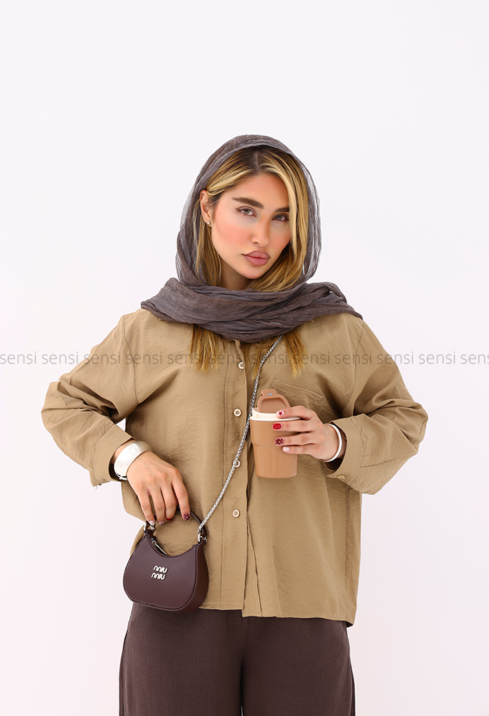 شومیز زنانه تک جیب پری کد1006545